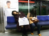 Sleeping On The Subway 04